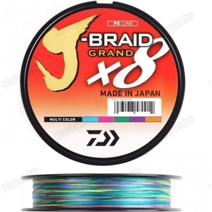 Шнур DAIWA J-BRAID GRAND X8E 300М 0,28ММ MULTI COLOR 12795-128
