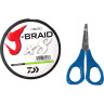 Шнур DAIWA J-Braid Grand X8E-W/SC 135м 0,20мм Island Blue + ножницы 40002629